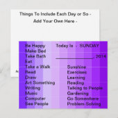 Aanpassingsprogramma's dagelijkse lijst met tools briefkaart (Voorkant / Achterkant)