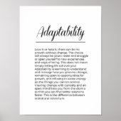 AANPASSINGSVERMOGEN Inspirerend Motivatie muurkuns Poster (Voorkant)