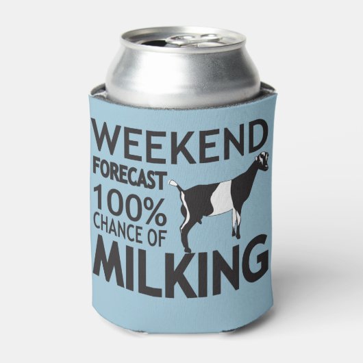 AANPASSINGSWekendprognose "Milking LaMancha Goat" Blikjeskoeler (Blikje Voorkant)