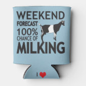 AANPASSINGSWekendprognose "Milking LaMancha Goat" Blikjeskoeler (Voorkant)