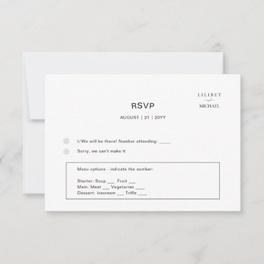 AANPAST SJABLOON VOOR RSVP-MENU - EIGEN KLEUR/AFBE (Voorkant)