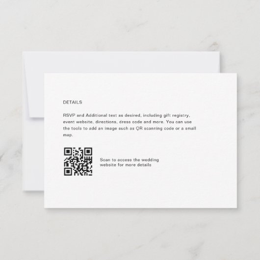 AANPAST SJABLOON VOOR RSVP-MENU - EIGEN KLEUR/AFBE (Achterkant)