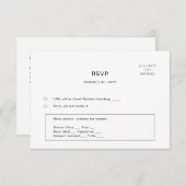 AANPAST SJABLOON VOOR RSVP-MENU - EIGEN KLEUR/AFBE (Voorkant / Achterkant)