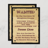 Aanplakbiljet met uitnodiging voor western-themapa (Voorkant / Achterkant)