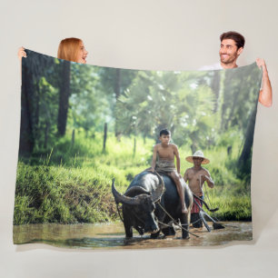 AANPLANT VAN RIJST FLEECE DEKEN