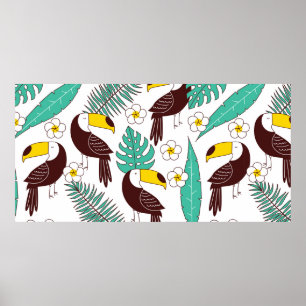 Aanraakbare naadloze beschermhuls, tegels met palm poster