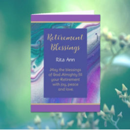 Aanraakkaart, Christelijke pensioenkaart Feestdagen Kaart