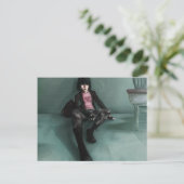 Aanraakvlak met roze briefkaart (Staand voorkant)