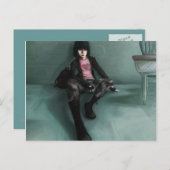 Aanraakvlak met roze briefkaart (Voorkant / Achterkant)