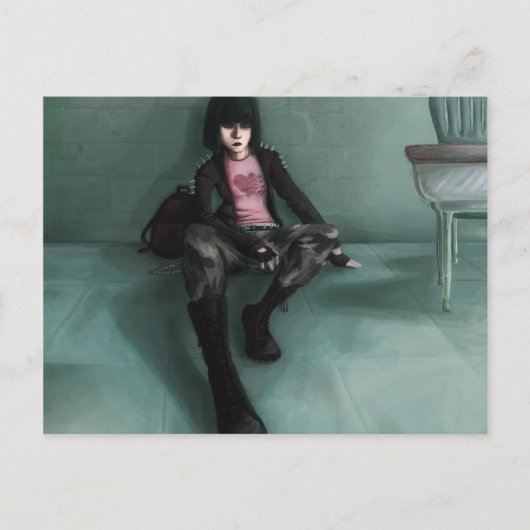 Aanraakvlak met roze briefkaart (Voorkant)