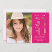 Aanraakvlak op EDITABLE COLOR Afstuderen Photo Kaart (Voorkant)