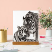 Aanraken - Handgeschilderd Origineel Tijger Kunstw Acryl Bord (Huwelijk)