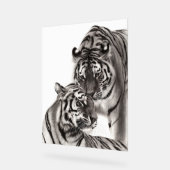 Aanraken - Handgeschilderd Origineel Tijger Kunstw Acryl Bord (Hoek)