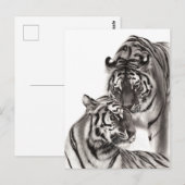 Aanraken - Handgeschilderd Origineel Tijger Kunstw Briefkaart (Voorkant / Achterkant)