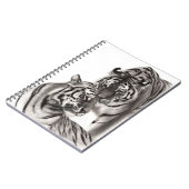 Aanraken - Handgeschilderd Origineel Tijger Kunstw Notitieboek (Linkerzijde)