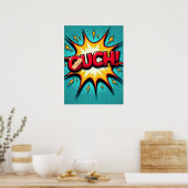 AANRAKEN! Pop Art Comic Explosion Poster (Keuken)