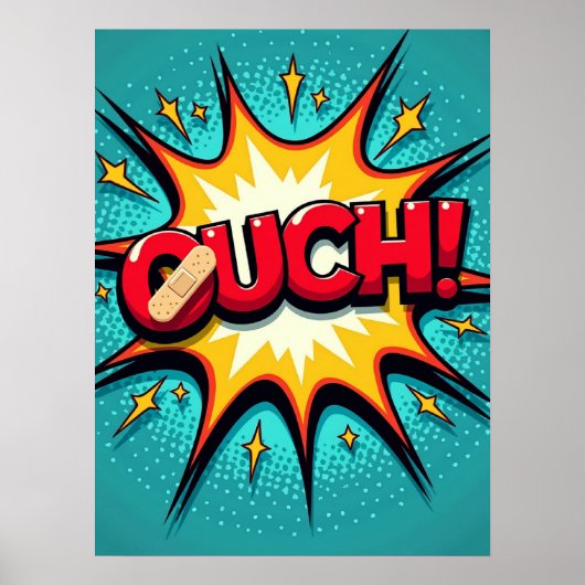 AANRAKEN! Pop Art Comic Explosion Poster (Voorkant)