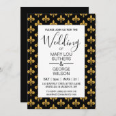 Aanraken van de klasse Golden Fleur de Lis Uitnodi Kaart (Voorkant / Achterkant)