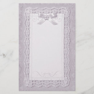 Aanraken van kant - Lavendel Briefpapier