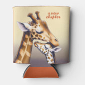 Aanrakend moment tussen moeder Giraffe & kalf Blikjeskoeler (Voorkant)