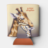 Aanrakend moment tussen moeder Giraffe & kalf Blikjeskoeler (Achterkant)