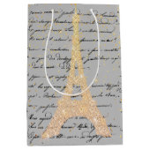 Aanraking Gold Eiffel Tower Medium Gift Bag Cadeauzakje (Voorkant)
