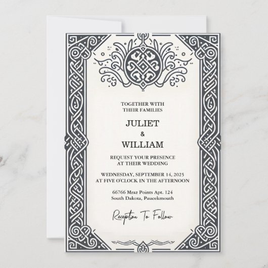 Aanraking Keltische Nordic middeleeuwse Scroll Vik Kaart (Voorkant)