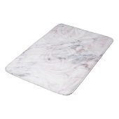 aanraking met Roos White Grey Marble Swirl Chic Tr Badmat (Gekanteld)
