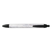 aanraking met Roos White Grey Marble Swirl Chic Tr Blauwe Inkt Pen (Achterkant)