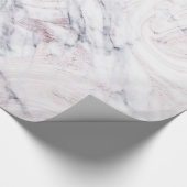 aanraking met Roos White Grey Marble Swirl Chic Tr Cadeaupapier (Hoek)