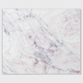 aanraking met Roos White Grey Marble Swirl Chic Tr Cadeaupapier (Vlak)