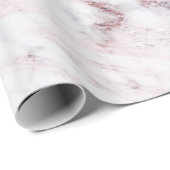 aanraking met Roos White Grey Marble Swirl Chic Tr Cadeaupapier (Rol Hoek)