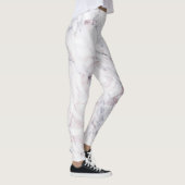 aanraking met Roos White Grey Marble Swirl Chic Tr Leggings (Rechts)