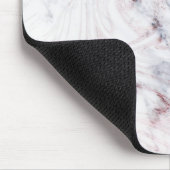aanraking met Roos White Grey Marble Swirl Chic Tr Muismat (Hoek)