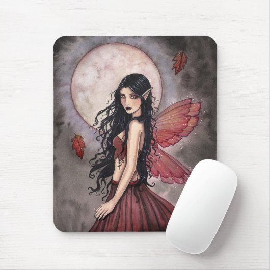 Aanraking van de herfst Fairy Mousepad Muismat (Met muis)