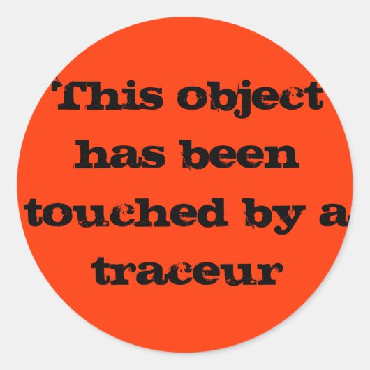 Aanraking van de traceur ronde sticker (Voorkant)