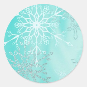 Aanraking van de winter ronde sticker