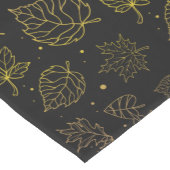Aanraking van Elegance Golden Leaves op Black Medium Tafelloper (Hoek)