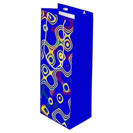 Aanraking van Geel Wijn Cadeautas (Voorkant Gekanteld)