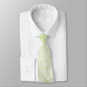 Aanraking van Groene Floral Embroided look Stropdas