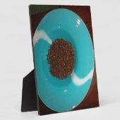 Aanraking van het Zee: een cyaan kom koffie Fotoplaat (Zijkant)