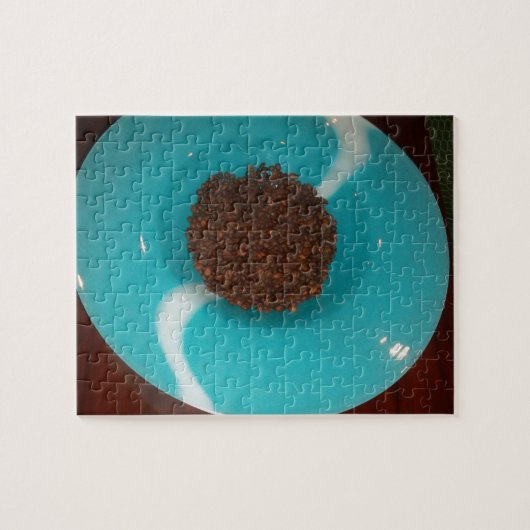 Aanraking van het Zee: een cyaan kom koffie Legpuzzel (Horizontaal)