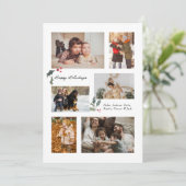 Aanraking van Holly Minimal Fotocollage Feestdagenkaart (Staand voorkant)