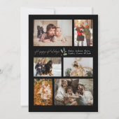 Aanraking van Holly Minimal Fotocollage Happy Feestdagenkaart (Voorkant)