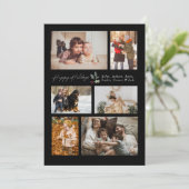 Aanraking van Holly Minimal Fotocollage Happy Feestdagenkaart (Staand voorkant)