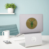 Aanraking van Jezus  vervormd goud Sticker (Laptop op bureau)