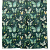 Aanraking van Natuur Vlinder Douchegordijn (Voorkant)