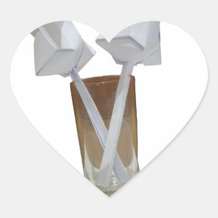 Aanraking van Romance: een vreedzame Valentijnsdag Hart Sticker