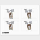 Aanraking van Romance: een vreedzame Valentijnsdag Rechthoekige Sticker (Vel)