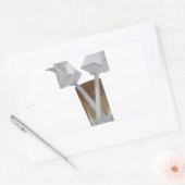 Aanraking van Romance: een vreedzame Valentijnsdag Rechthoekige Sticker (Envelop)